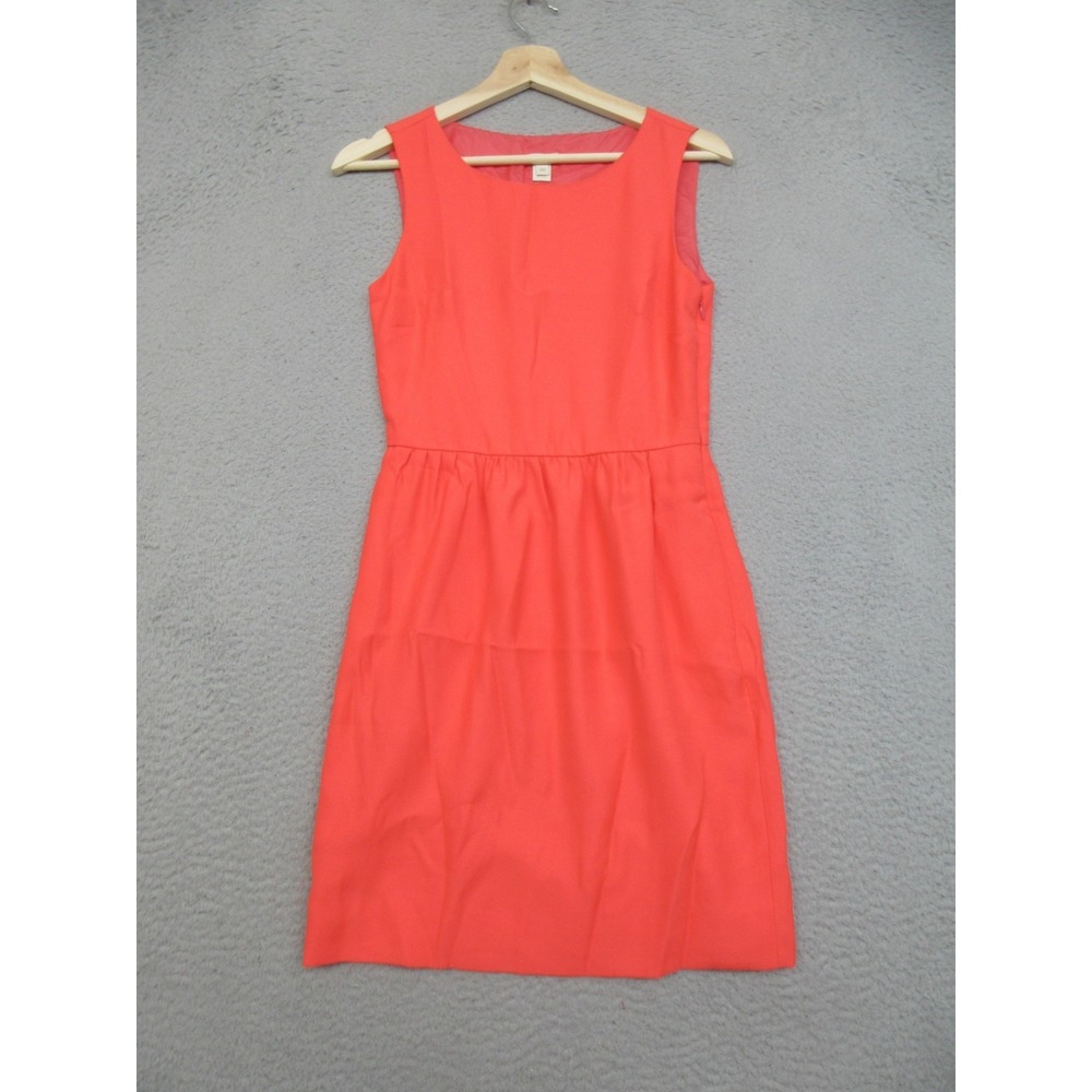 J Crew Fit & Flare Dress Women 00 Pink Cocktail Wedding Guest Garden Party
